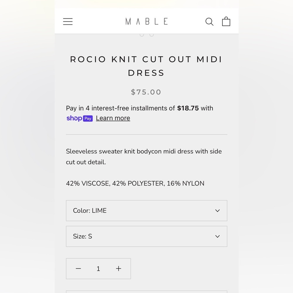 Mable Rocio Knit Cutout Midi Dress - Picture 6 of 10